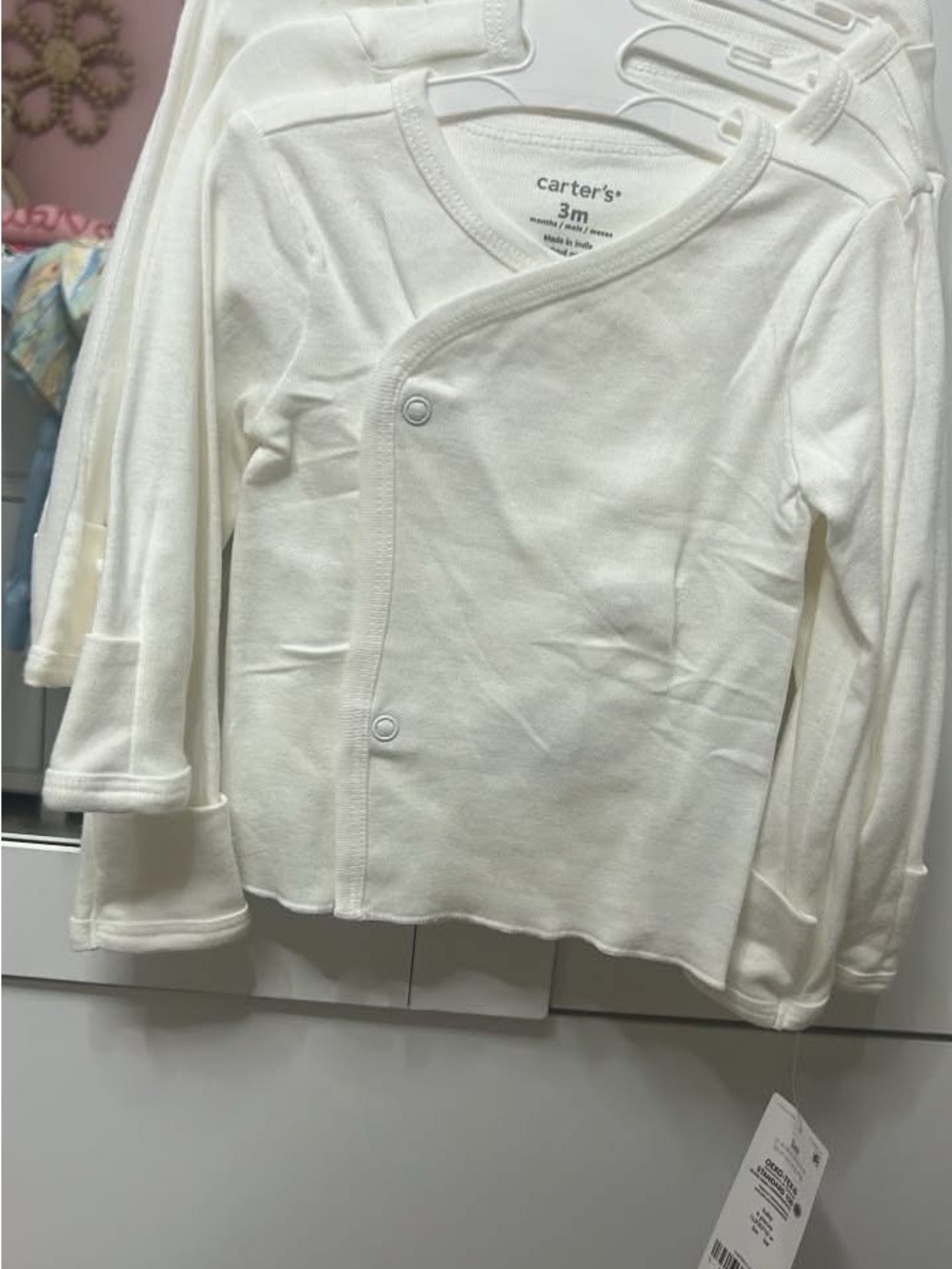 Carter's Cream Side-Snap Baby Shirt